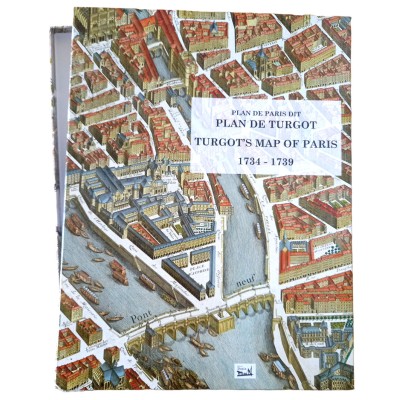 Plan de Paris dit Plan de Turgot en couleurs au format original