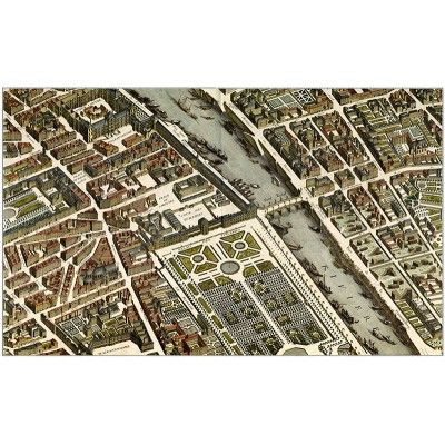 Le plus beau plan de Paris Ancien. Le plan de Turgot et en couleurs